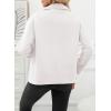 imageEVALESS Jackets for Women Fall Fashion 2025 Lightweight Coat Button Down Cropped Shackets With PocketsWhite