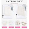 imageEVALESS Long Sleeve Sweaters for Women Fashion V Neck Waffle Knit Sweater Tops Fall 2024 Outfits Loose Jumper PulloverB White