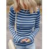 imageEVALESS Striped Sweater for Women Fall Trendy 2024 Crewneck Ribbed Knit Pullover Clothes Long Sleeve Basic Sweaters TopsBlue