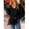 imageEVALESS Sweaters for Women 2024 Fall Winter Long Sleeve V Neck Crochet Sweater Hollow Out Knitwear Pullover Jumper Tops
