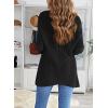 imageEVALESS Sweaters for Women Sleeve Sexy Deep V Neck Casual Knit Striped Pullover SweaterBz Black