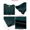 imageEVALESS Womens 34 Sleeve Tops Dressy Casual Pleated V Neck Business Work Blouses Office ShirtsBlackish Green