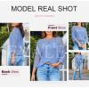 imageEVALESS Womens Crochet Hollow Out Knit Tops Half Sleeve Spring Summer Sweaters Beach Cover Ups for Women Trendy 2025Sky Blue