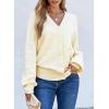 imageEVALESS Womens Cropped Chunky Cardigans Sweaters Trendy Lightweight Long Sleeve Checkered Knit Open Front Button Tops OutfitsBeige