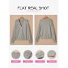imageEVALESS Womens Cropped Chunky Cardigans Sweaters Trendy Lightweight Long Sleeve Checkered Knit Open Front Button Tops OutfitsGray