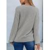 imageEVALESS Womens Cropped Chunky Cardigans Sweaters Trendy Lightweight Long Sleeve Checkered Knit Open Front Button Tops OutfitsGray