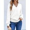 imageEVALESS Womens Cropped Chunky Cardigans Sweaters Trendy Lightweight Long Sleeve Checkered Knit Open Front Button Tops OutfitsWhite