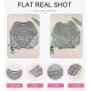 imageEVALESS Womens Striped Sweaters Fall Outfits Tops for Women Trendy 2025 Business Casual Work Clothes Oversized Crewneck Off Shoulder Green Sweaters Long Sleeve Sweatshirts Winter Teacher Tops Medium