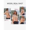 imageEVALESS Womens Summer Short Sleeve Crewneck Shirts Tops Color Block Lightweight Tee Shirt Top