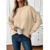 imageEVALESS Womens Sweaters Fall 2025 Casual Long Sleeve Lightweight Oversized Pullover Sweater TopsBeige