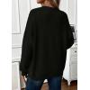 imageEVALESS Womens Sweaters Fall 2025 Casual Long Sleeve Lightweight Oversized Pullover Sweater TopsBlack