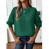 imageEVALESS Womens Sweaters Fall 2025 Casual Long Sleeve Lightweight Oversized Pullover Sweater TopsBlackish Green
