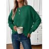 imageEVALESS Womens Sweaters Fall 2025 Casual Long Sleeve Lightweight Oversized Pullover Sweater TopsBlackish Green
