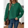 imageEVALESS Womens Sweaters Fall 2025 Casual Long Sleeve Lightweight Oversized Pullover Sweater TopsBlackish Green