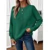 imageEVALESS Womens Sweaters Fall 2025 Casual Long Sleeve Lightweight Oversized Pullover Sweater TopsBlackish Green