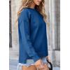imageEVALESS Womens Sweaters Fall 2025 Casual Long Sleeve Lightweight Oversized Pullover Sweater TopsBluing