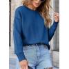 imageEVALESS Womens Sweaters Fall 2025 Casual Long Sleeve Lightweight Oversized Pullover Sweater TopsBluing
