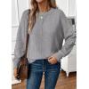 imageEVALESS Womens Sweaters Fall 2025 Casual Long Sleeve Lightweight Oversized Pullover Sweater TopsGray