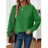 imageEVALESS Womens Sweaters Fall 2025 Casual Long Sleeve Lightweight Oversized Pullover Sweater TopsSea Green