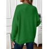 imageEVALESS Womens Sweaters Fall 2025 Casual Long Sleeve Lightweight Oversized Pullover Sweater TopsSea Green