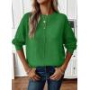 imageEVALESS Womens Sweaters Fall 2025 Casual Long Sleeve Lightweight Oversized Pullover Sweater TopsSea Green