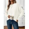 imageEVALESS Womens Sweaters Fall 2025 Casual Long Sleeve Lightweight Oversized Pullover Sweater TopsWhite