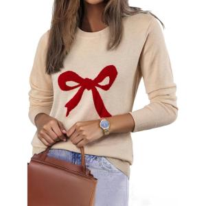 imageEVALESS Fall Sweaters for Women 2025 Trendy Wool Blend Sweaters Long Sleeve Crewneck Fall Outfits Pullover Sweater Tops2a Jet Stream
