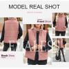 imageEVALESS Corduroy Puffer Vest for Women Lightweight Stand Collar Sleeveless Jackets Zip Up Clothes Fashion 2025Apricot Pink