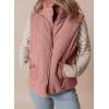imageEVALESS Corduroy Puffer Vest for Women Lightweight Stand Collar Sleeveless Jackets Zip Up Clothes Fashion 2025Apricot Pink