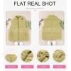 imageEVALESS Corduroy Puffer Vest for Women Lightweight Stand Collar Sleeveless Jackets Zip Up Clothes Fashion 2025Grass Green
