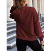 imageEVALESS Womens Bomber Jacket Coat Casual Stand Collar Zip Up Lightweight Fall Fashion Jackets Outfits with PocketsBurgundy