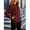 imageEVALESS Womens Bomber Jacket Coat Casual Stand Collar Zip Up Lightweight Fall Fashion Jackets Outfits with PocketsBurgundy