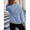 imageEVALESS Womens Bomber Jacket Coat Casual Stand Collar Zip Up Lightweight Fall Fashion Jackets Outfits with PocketsLight Blue
