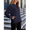 imageEVALESS Womens Bomber Jacket Coat Casual Stand Collar Zip Up Lightweight Fall Fashion Jackets Outfits with PocketsNavy Blue