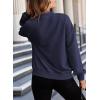 imageEVALESS Womens Bomber Jacket Coat Casual Stand Collar Zip Up Lightweight Fall Fashion Jackets Outfits with PocketsNavy Blue
