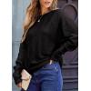 imageEVALESS Casual Crewneck Sweaters for Women Fall Winter 2025 Lightweight Long Batwing Sleeve Pullover Sweaters Tops ClothesBlack