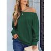 imageEVALESS Casual Crewneck Sweaters for Women Fall Winter 2025 Lightweight Long Batwing Sleeve Pullover Sweaters Tops ClothesDark Green