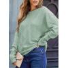 imageEVALESS Casual Crewneck Sweaters for Women Fall Winter 2025 Lightweight Long Batwing Sleeve Pullover Sweaters Tops ClothesGreen