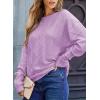 imageEVALESS Casual Crewneck Sweaters for Women Fall Winter 2025 Lightweight Long Batwing Sleeve Pullover Sweaters Tops ClothesPurple