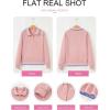 imageEVALESS Sweatshirt for Women Fall Fashion 2025 Lightweight Long Sleeve Loose Henley Ruffle Pullover Tops Winter ClothesBlossom