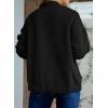 imageEVALESS Bomber Jackets for Women Spring Fashion 2025 Cute Jacquard Coats Lightweight Zip Up Jackets Dressy CasualBlack