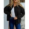 imageEVALESS Bomber Jackets for Women Spring Fashion 2025 Cute Jacquard Coats Lightweight Zip Up Jackets Dressy CasualBlack