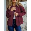 imageEVALESS Bomber Jackets for Women Spring Fashion 2025 Cute Jacquard Coats Lightweight Zip Up Jackets Dressy CasualBurgundy