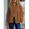 imageEVALESS Bomber Jackets for Women Spring Fashion 2025 Cute Jacquard Coats Lightweight Zip Up Jackets Dressy CasualChestnut