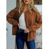 imageEVALESS Bomber Jackets for Women Spring Fashion 2025 Cute Jacquard Coats Lightweight Zip Up Jackets Dressy CasualCoffee