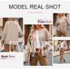 imageEVALESS Bomber Jackets for Women Spring Fashion 2025 Cute Jacquard Coats Lightweight Zip Up Jackets Dressy CasualLight French Beige