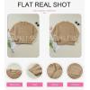 imageEVALESS Bomber Jackets for Women Spring Fashion 2025 Cute Jacquard Coats Lightweight Zip Up Jackets Dressy CasualLight French Beige