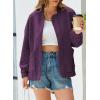 imageEVALESS Bomber Jackets for Women Spring Fashion 2025 Cute Jacquard Coats Lightweight Zip Up Jackets Dressy CasualPurple Orchid