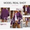 imageEVALESS Bomber Jackets for Women Spring Fashion 2025 Cute Jacquard Coats Lightweight Zip Up Jackets Dressy CasualPurple Orchid