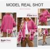 imageEVALESS Bomber Jackets for Women Spring Fashion 2025 Cute Jacquard Coats Lightweight Zip Up Jackets Dressy CasualRose Red